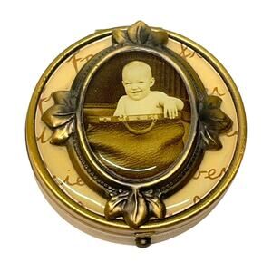 Vintage Pill Organizer 3 Compartments Image of Baby